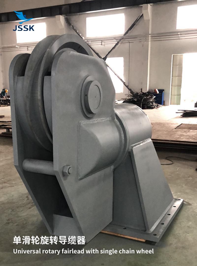 雙滑輪360°旋轉導纜器帶四滾柱