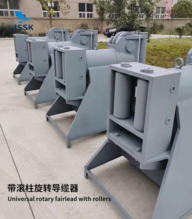 雙滑輪360°旋轉導纜器帶四滾柱