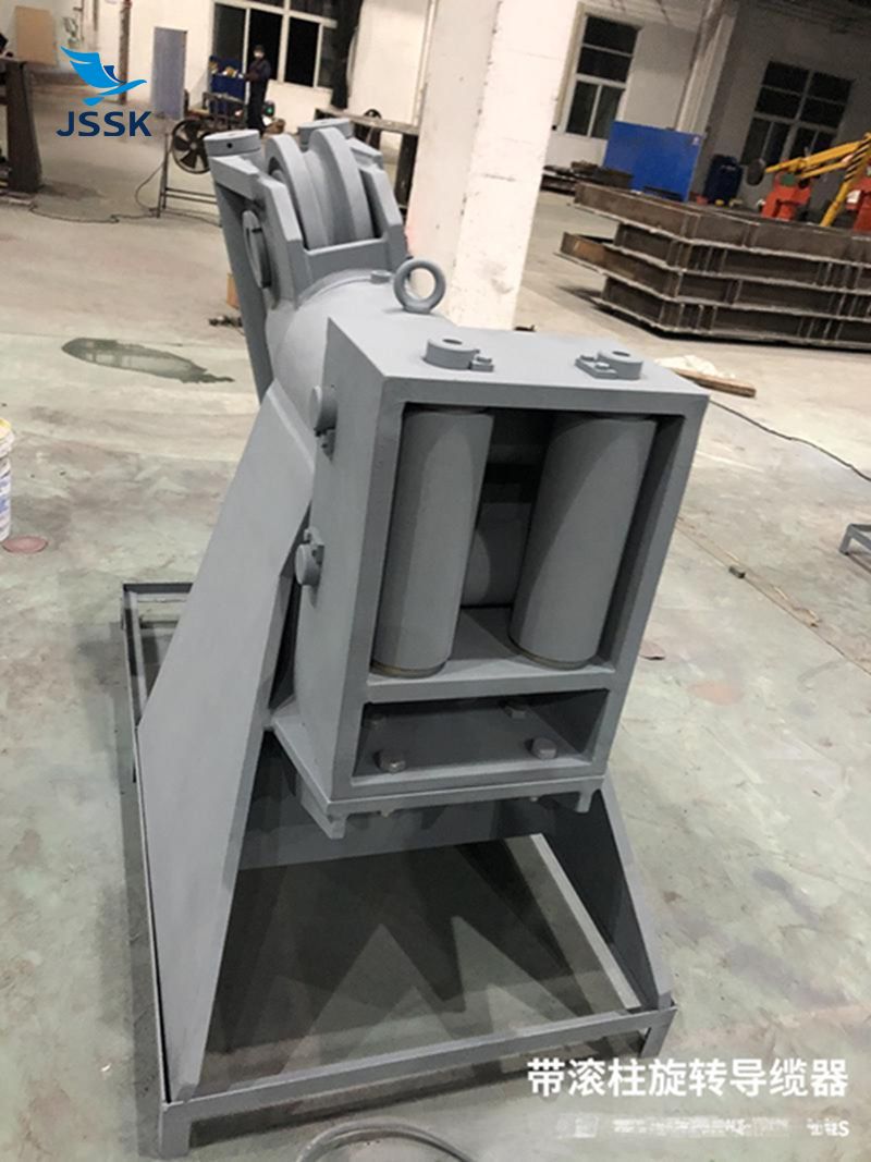 雙滑輪360°旋轉導纜器帶四滾柱